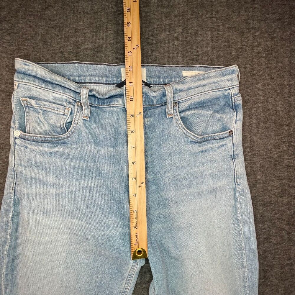 Citizens of Humanity Light Wash Raw Hem Jeans 29 High Rise Straight Crop Y2K - Picture 9 of 15